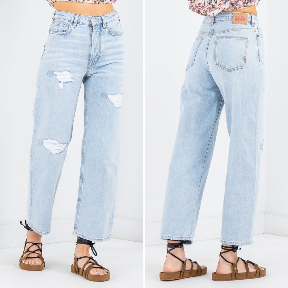 Scotch & Soda The Ripple 1950's Straight Leg Jeans Beach Treat Size 26 Loose Fit